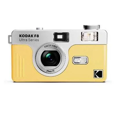 Kodak 35mm Analog Kamera f/8 in Gelb – Wiederverwendbar - Erleben Sie die nostalgische Fotografie mit der Kodak 35mm Analogkamera f/8 in Gelb. Ideal für kreative Aufnahmen und umweltbewusste Fotografie. Perfekt für unvergessliche Momente!