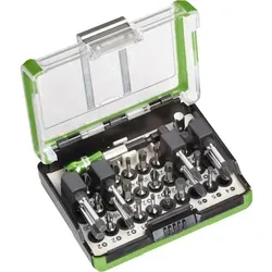 kwb Extreme Force Bit-Box – 28-tlg. mit schlagfesten Bits und Adapter - Umfangreiches Werkzeug-Set für professionelle Anwendungen, inklusive robuster Kunststoff-Box, Gürtel-Clip und langlebigen TQ60 Stahl-Bits für höchste Ansprüche.