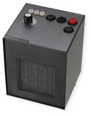 Ecomat Heizlüfter 2000 Select - Effizient und Leise - Elektroheizung mit robustem Alugehäuse, 3 Leistungsstufen und flüsterleisem Betrieb. Ideal für Räume bis 80 m³, mit automatischer Abschaltfunktion und PTC-Heizregister für angenehme Wärme.