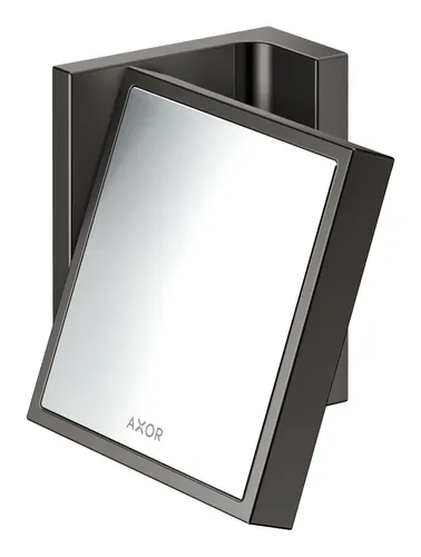 Axor Universal Rectangular Rasierspiegel - Polished Black Chrome - Eleganter Rasierspiegel mit polierter schwarzer Chrom-Oberfläche, ideal für stilvolle Badezimmer und optimale Rasur.