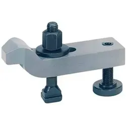 Spanneisen verstärkt gekröpft 10/22-51mm - Zubehör für Elektrowerkzeug: Universell einsetzbare Spanneisen aus lackiertem Vergütungsstahl mit verstellbarer Stützschraube für optimale Spannkraft.