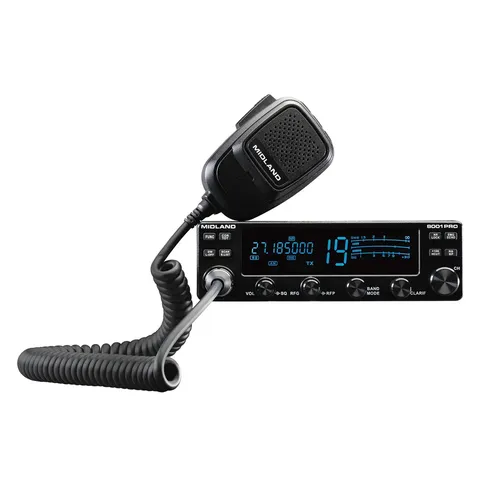 Midland 8001 Pro SSB CB-Funkgerät - Leistungsstarkes SSB CB-Funkgerät mit 12 Watt für klare Kommunikation über große Distanzen. Ideal für den flexiblen Einsatz auf 40 Kanälen mit modernen Rauschfiltern und präzisen Einstellmöglichkeiten.