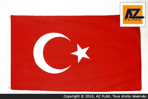 FLAGGE TÜRKEI 150x90cm - TÜRKISCHE FAHNE  90 x 150 cm - flaggen AZ FLAG Top Qual