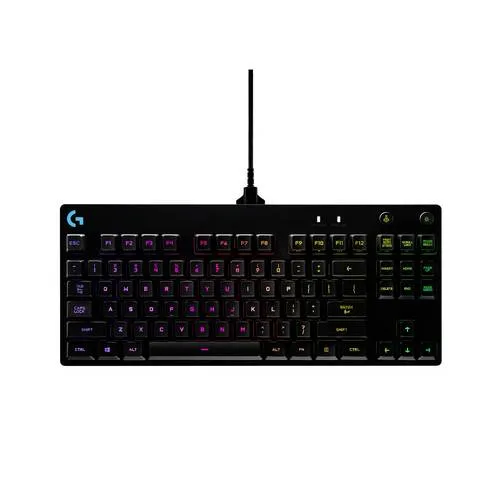 Logitech G PRO TKL Gaming-Tastatur - Tastaturen für E-Sport, entwickelt für Profis mit GX Blue Switches für präzises Feedback und LIGHTSYNC RGB-Beleuchtung für individuelles Gameplay. Kompaktes Design für einfache Mitnahme zu Turnieren.
