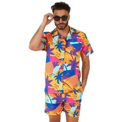 Opposuits Hawaii-Kostüm Palm Power Sommer Set Kostüm - Strand Outfit, Upgrade für Dein Hawaiihemd: Set aus kurzärmeligem Hemd und passende orange XXL