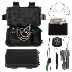 Survival Kit Mini Gadget Notfall Ausrüstung Camping Klappmesser Outdoor Set