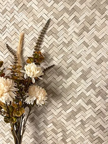 NEWROOM Tapete Beige Vliestapete Rattan-Optik - Strukturtapete Boho Natur Braun Fischgrätenmuster Korbgefelcht Flechtmuster Uni Unitapete 3D Optik inkl. Tapezier-Ratgeber