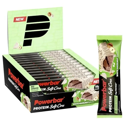 Protein Soft Core - 12x48g - Weiße Haselnuss - Leckere Sportriegel mit hohem Proteingehalt, ideal für den aktiven Lebensstil. Zertifiziert durch die Kölner Liste für mehr Sicherheit und Vertrauen bei Athleten.
