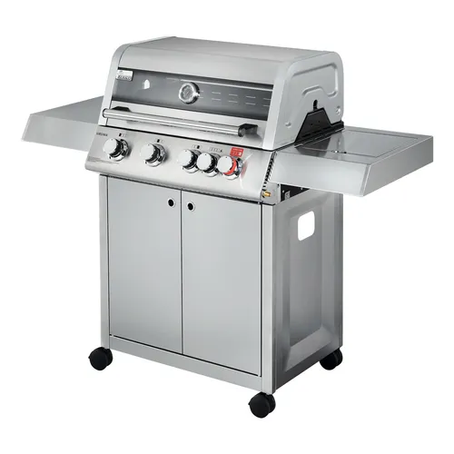 Gasgrill Virginia 4 mit Turbo Zone und großer Grillfläche - Kompakter Gasgrill mit 74x43 cm Grillfläche und 3 leistungsstarken Brennern. Ideal für gesellige Grillabende im Freien. Robuste Metallkonstruktion für langanhaltenden Genuss.