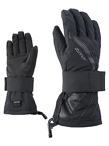 Ziener Damen Milana As(r) Lady Glove Sb - Snowboardhandschuhe für höchsten Tragekomfort - Wintersport-Bekleidung mit ergonomischen Handgelenksprotektoren und wasser- sowie winddichter AQUASHIELD Membran für warmes, trockenes Klima auf der Piste.
