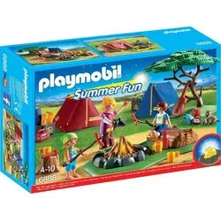 PLAYMOBIL 6888 Zeltlager mit LED-Lagerfeuer - Puppensets für kreatives Spielen, inklusive LED-Lagerfeuer für stimmungsvolle Abenteuer im Kinderzimmer.