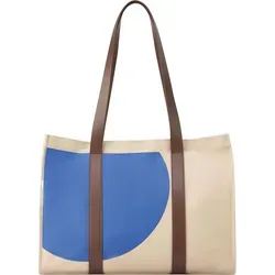 DELSEY PARIS Calanque Tote Bag Klein Blue beige - Schultertasche mit geräumigem Hauptfach und Trolleyhalterung. Ideal für den Alltag und kleine Einkäufe. Strapazierfähiges Material sorgt für Langlebigkeit und Komfort.
