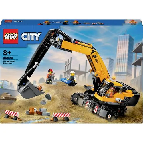 LEGO Konstruktionsspielsteine Raupenbagger (60420) - 633-teiliges Bauspielzeug mit Minifiguren und 360° schwenkbarer Kabine für kreatives Spielen ab 8 Jahren, Made in Europe