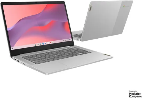 LENOVO IdeaPad Slim 3 Chromebook - 14 Zoll FHD-Display, MediaTek Kompanio 520, bis zu 13,5 Stunden Akkulaufzeit - ideal für Arbeit und Freizeit mit Google Chrome OS und Wellenlautsprechern.