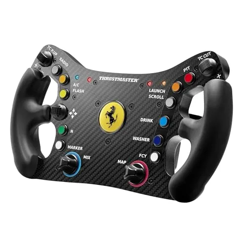 Thrustmaster Ferrari 488 GT3 Wheel Add-On - Wirklichkeitsgetreues Lenkrad für PS5, PS4, Xbox SX, Xbox One und PC, 1:1 Nachbildung für Racing-Simulatoren