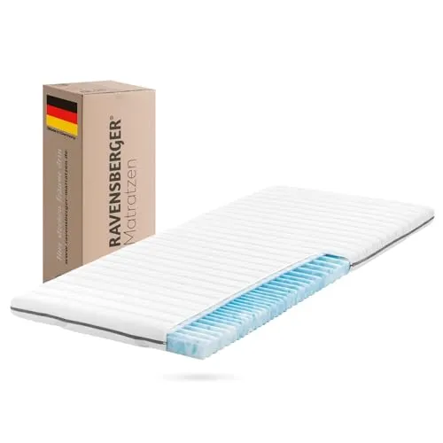 Ravensberger Gel Topper Gel-LUX - Härtegrad H2/H3 - Matratzenauflage aus allergikerfreundlichem Gelschaum für optimale Druckentlastung und ergonomische Schlafposition. Ideal für ein angenehmes Schlafklima, Made in Germany und OEKO-TEX zertifiziert.