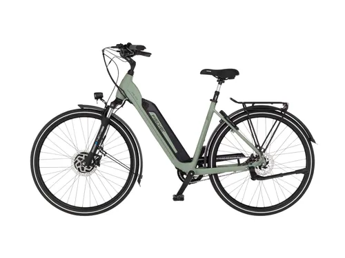 FISCHER E-Bike Cityrad CITA 2403 – 7 Gang Shimano NEXUS, 459 Wh Frontmotor - E-Bike für entspannte Stadtfahrten mit bis zu 120 km Reichweite, wartungsfreier Nabenschaltung und integriertem Rahmenschloss – bequem und sicher im urbanen Alltag.