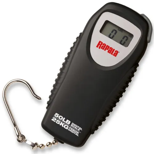 Rapala Mini Digital Scale 25kg - Präzise Angelwaage für jeden Angler - Digitale Angelwaage mit einer maximalen Tragkraft von 25 kg. Ideal für präzise Messungen beim Fischen und leicht zu transportieren.