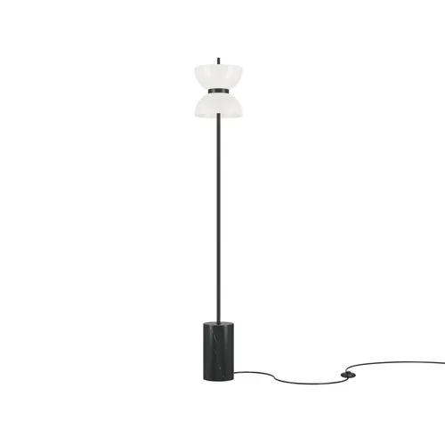 LED Stehleuchte Maria – Marmor Glas Metall, 145 cm, warmweiß - Elegante LED Stehleuchte im modernen Design, ideal für Wohnzimmer und Schlafzimmer. Mit warmweißem Licht (3000 K) sorgt sie für eine gemütliche Atmosphäre und setzt stilvolle Akzente.
