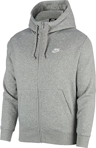 NIKE Herren Hoodie Sportswear Club Fleece - Bequeme Sweatjacke mit durchgehendem Reißverschluss, ideal für kalte Tage und lässigen Street-Style