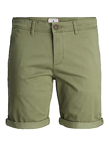 JACK & JONES Herren Chino Shorts Regular Fit 12165604 - Herren-Shorts aus weichem Stretchstoff für perfekten Sitz und ganztägigen Komfort. Ideal für formelle und lässige Anlässe.