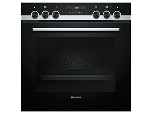 Siemens Einbauherd iQ500 HE517ABS0 - Edelstahl, Silber - Backofen mit 71 l Garraum und Schnellaufheizung für zügiges Kochen. Ideal für moderne Küchen, bietet 3D Heißluft für gleichmäßige Ergebnisse auf mehreren Ebenen.