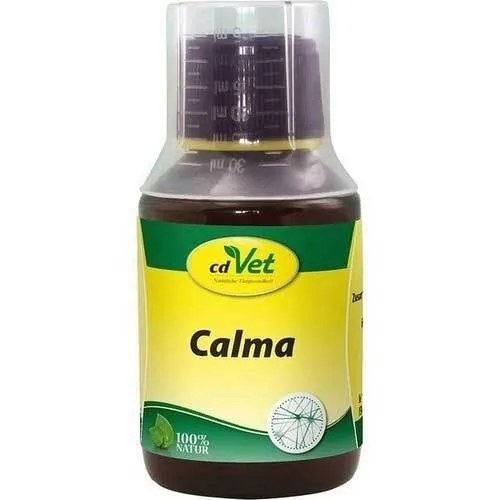 Calma für Hunde, Katzen und Pferde - 100 ml - Ergänzungsfuttermittel für entspannte Tiere, hilft bei Stress und Nervosität durch die Kombination von Johanniskraut und Melisse.