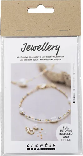 Creativ Company Mini Hobbyset Schmuckarmband und Halskette mit Schließen