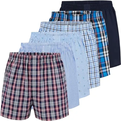 City Life Herren Boxershorts 6er Pack - Komfort und Qualität in Mehrfarbig - Herren-Boxershorts aus 100% Baumwolle mit anatomischem Sattelschnitt für perfekten Sitz und Bewegungsfreiheit. Pflegeleicht und in praktischen 6er-Packs erhältlich - ideal für jeden Tag.
