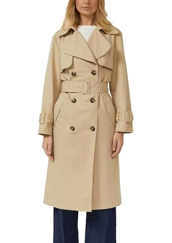 s.Oliver Leichter Trenchcoat aus Lyocell - Stylischer Trenchcoat mit Relaxed Fit, ideal für Outdoor-Anlässe. Der leichte Stoff sorgt für angenehmen Tragekomfort und der Textilgürtel betont die Taille.