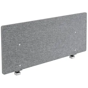 Hammerbacher Tischtrennwand Basic, grau - Akustik-Trennwand mit schallabsorbierendem Filzbezug, ideal für optimale Schalldämpfung im Büro. Maße 119,5 x 50 cm, schwer entflammbar und leicht zu montieren.