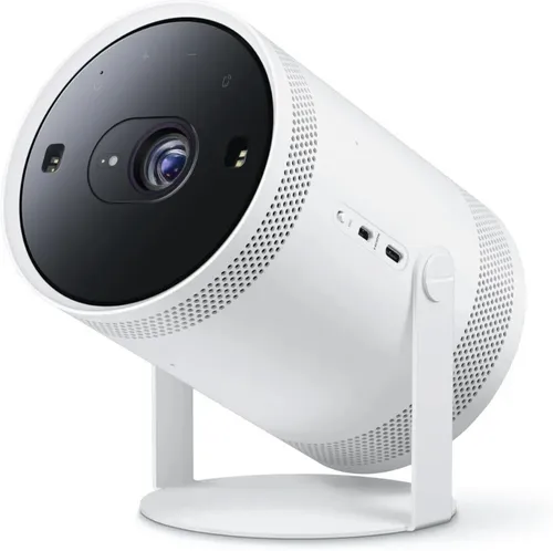 Samsung The Freestyle SP-LSP3BLAXXE Beamer - Weiß - Beamer für mobile Unterhaltung mit 1080p Full HD, 360° Sound und Auto Keystone Korrektur. Ideal für Heimkino und Präsentationen - überall und jederzeit.