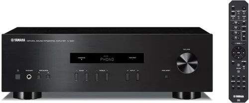 YAMAHA A-S201 Verstärker - 2 Kanäle, 200 Watt Leistung, stilvolles schwarzes Design und WLAN-fähig für besten Klanggenuss