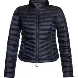 Elegante Steppjacke in Blau - Größe 38 - Taillierte Steppjacke mit praktischem Zweiwege-Reißverschluss und Paspeltaschen. Ideal für stilvolle Outfits und schützt zuverlässig vor Kälte.