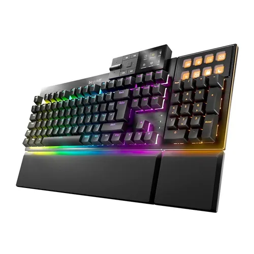 Be quiet! DARK MOUNT SILENT LINEAR Kabelgebundene Gaming Tastatur - Kabelgebundene Gaming Tastatur mit Hot-swap-fähigem Nummernblock und 8 konfigurierbaren Display-Tasten für individuellen Spielkomfort.