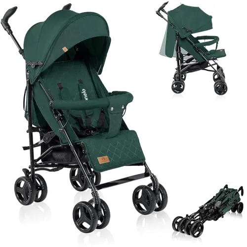 Lionelo Buggy "Irma" in Grün - Leichter und sicherer Begleiter - Buggys für Babys ab 6 Monaten bis 15 kg. Der Lionelo "Irma" Buggy bietet UV-Schutz 50+, eine mehrfach verstellbare Rückenlehne und ist leicht und kompakt für unterwegs.