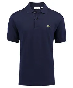 Lacoste Poloshirt mit Perlmuttknöpfen in Blau (S) - Herren-Shirt aus 100% Baumwolle, pflegeleicht und weich, perfekt für lässige Anlässe mit stilvollen Perlmuttknöpfen.