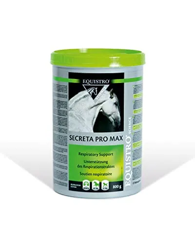 EQUISTRO® Secreta Pro Max - Ergänzungsfuttermittel für Pferde - Pferdefutter zur Unterstützung der Atemwege, fördert die Widerstandskraft und Leistungsfähigkeit Ihres Pferdes mit effektiven Wirkstoffen wie Thymian und Huflattich.