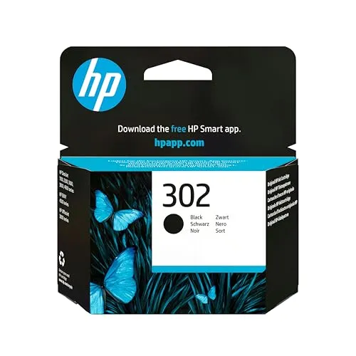 HP 302 Black Original Ink Cartridge für DeskJet 3630 - Tintenpatrone für hochwertige Druckergebnisse, kompatibel mit mehreren HP Druckermodellen, ideal für den täglichen Gebrauch.