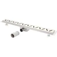 Duschrinne MCW-D94c: Edelstahl Bodenablauf 110cm - Hochwertige Duschrinne aus Edelstahl, ideal für ebenerdige Duschen. Mit abnehmbaren Rost für einfache Reinigung und einer Abflussleistung von 30L/min.