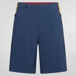 La Sportiva Damen Monument Shorts W Night Sky/Savana, Gr. L - Kletterschuhe & -bekleidung - Ideal für alpine Herausforderungen, bieten diese Shorts hohen Komfort und Bewegungsfreiheit auf ausgesetzten Pfaden.