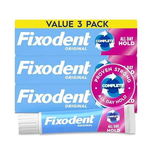 Complete Original Denture Adhesive Cream, 2.4 oz, 3 PACK