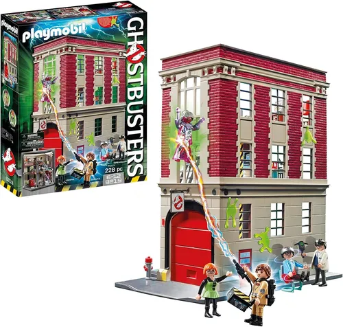 PLAYMOBIL 9219 GHOSTBUSTERS Feuerwache Hauptquartier - Sonstige Kategorie, 228 Teile für kreatives Spielen, ideal für GHOSTBUSTERS-Fans ab 5 Jahren.