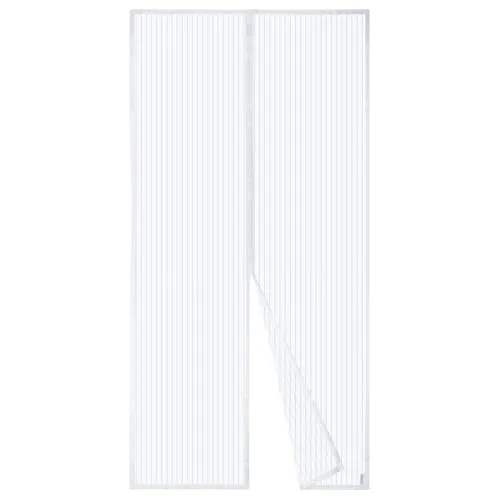 Apalus Fliegengitter Tür, Magnet Insektenschutz 120x240cm, Der Magnetvorhang Ist Ideal Für Die Balkontür, Kellertür und Terrassentür, Kinderleichte Klebemontage Ohne Bohren, Nicht Kürzbar, Weiß