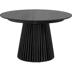 ebuy24 Esstisch Osaka Ø120cm schwarz - Moderner Designklassiker - Esstisch Ø120cm aus schwarzem Holz, mit elegantem plissierten Untergestell. Ideal für stilvolle Esszimmer und vielseitig einsetzbar für Alltag und Feste.