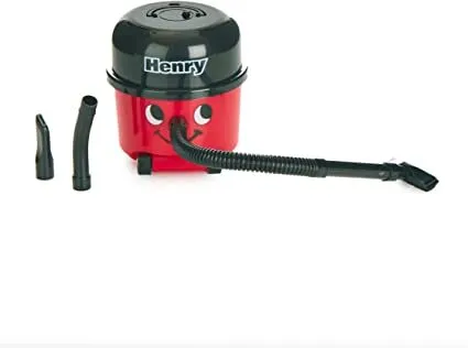 Henry The Hoover Desktop-Staubsauger Mini - Kabelloser Akku Staubsauger für Büro - Kompakter, tragbarer Staubsauger in Rot für Tisch und Schreibtisch, ideal für eine schnelle Reinigung ohne Beutel.
