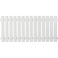 Vorgartenzaun Lightline 180 x 80 cm weiß - Gartenzäune, langlebiger und pflegeleichter Kunststoffzaun in modernem Design, ideal für die Abgrenzung Ihres Grundstücks und anpassbar an individuelle Wünsche.
