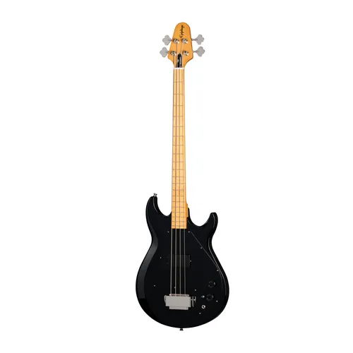 Epiphone Grabber Bass Ebony - Bassgitarre mit Erle-Korpus und Ahorn-Hals, ausgestattet mit einem kraftvollen Epiphone Bass Humbucker, inklusive hochwertigem Gigbag für optimalen Schutz.
