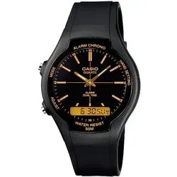 Casio Analog-Digital Alarm Chrono Dualzeit Quarz AW-90H-9EVDF 50M Herrenuhr