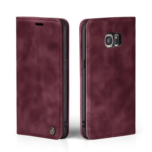 Handy Hülle für Samsung Galaxy S7 Edge Klapp Magnet Smartphone Cover Case Rot